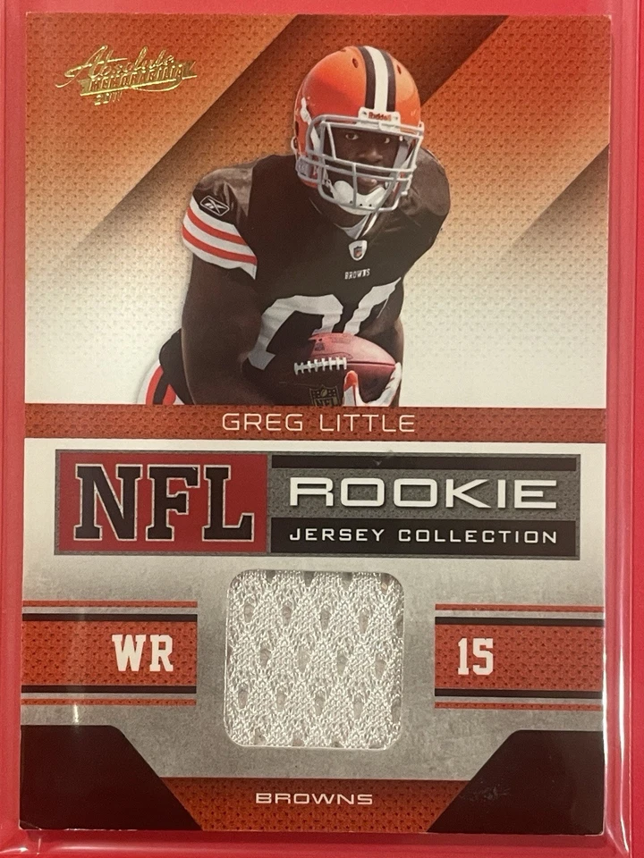 2011 Panini Absolute Memorabilia Greg Little NFL Rookie Jersey Collection RC #14 - Image 1 of 2