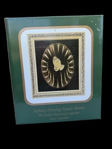 Vintage 3D Infinity Mirror Praying Hands Light Up NEW IN BOX Framed Lamp ๐ - Picture 1 of 2