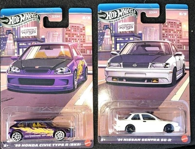 🔥Nuevo 2025 Hot Wheels Silver Series Compact Kings Honda Civic y CHASE Nissan 🔥 Foto 1 de 4