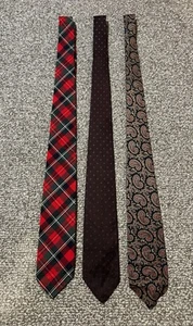 Vintage Brooks Brothers Krawatten Herren Seide Baumwolle 60’s kariert Paisley mehrfarbig - Bild 1 von 8