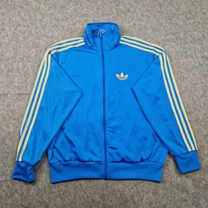 Adidas Jacket Mens Medium Blue Gold  Tracksuit Track Top Firebird Trefoil Retro - Picture 1 of 10