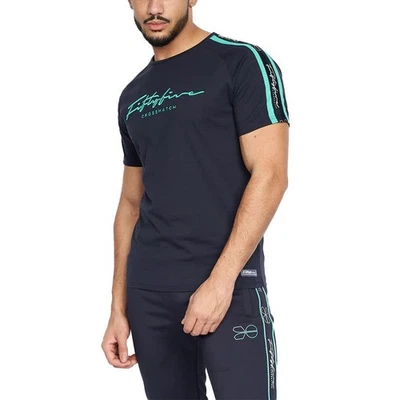 CROSS HATCH Trullster Camiseta Hombre Manga Corta Cuello Redondo Verano Algodón - Imagen 1 de 4