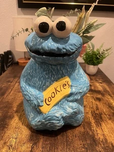 Vintage 1970s Cookie Monster Cookie Jar Ceramic Sesame street Muppets - Picture 1 of 21