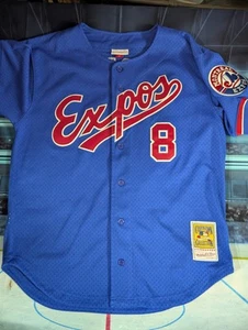 MLB Mitchell & Ness Montreal Expos Gary Carter Blue Baseball Jersey, Size 44 - Picture 1 of 4