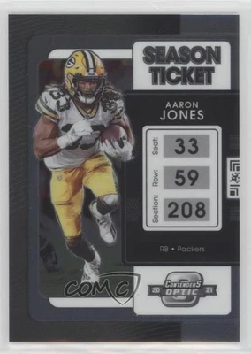 2021 Panini Contenders Optic Season Ticket Aaron Jones #35 - Image 1 of 2
