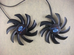 Pair Fans Cooler Fan For Sapphire HD7870 7950 7970 6850 6970 FD7010H12S 85mm - Afbeelding 1 van 3