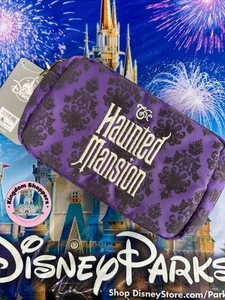 Riñonera bolsa cinturón púrpura y negra papel tapiz mansión embrujada de los parques de Disney 2025 - Imagen 1 de 3