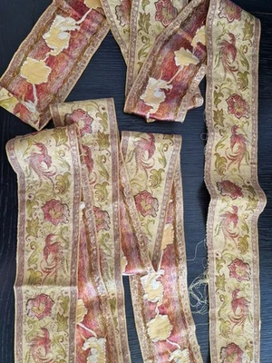 Galon ruban passementerie ancien avec fils doré années 30-50 mercerie ancienne - Photo 1/4