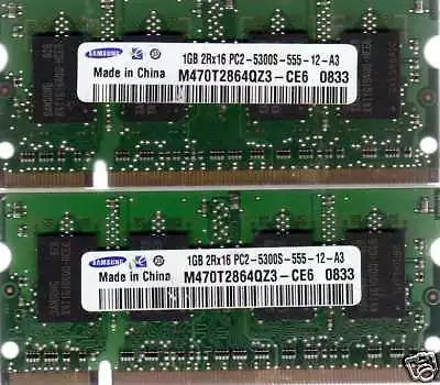 NEW 2GB 2x 1GB Kit Sony Vaio PCG DDR2 Laptop/Notebook RAM Memory - Image 1 of 1