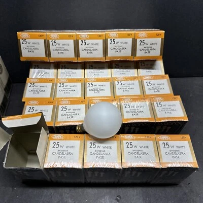 Original Zampa La Ronde Round Candelabra White 25 Watt Candelabra Bulb 25 Pcs - Image 1 of 4