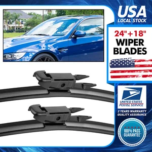 24"+18" Windshield Wiper Blades OEM Replacement For BMW 328i 2007-2018 - Picture 1 of 12