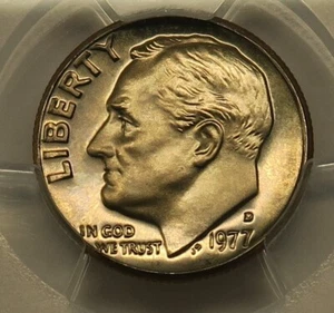 1977 D Roosevelt Dime PCGS MS66 Free Shipping - Picture 1 of 4