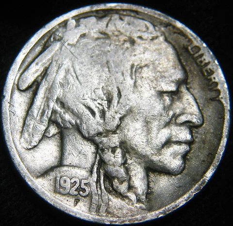 FULL Sharp Date 1925-S BUFFALO NICKEL 5¢ FREE SHIPPING! HV93UP Cover