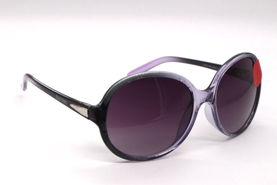 ELLEN TRACY ET 536-3 CLEAR PURPLE GRADIENT AUTHENTIC FRAMES SUNGLASSES 58-18 - Image 1 of 4