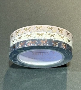 NEW Simply Gilded Terrazzo with Gold Bows washi tape 5 mm set of 3 rolls - Picture 1 of 2