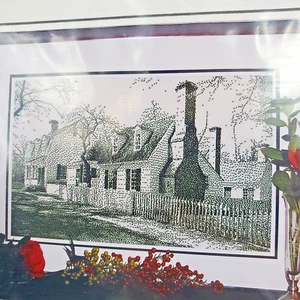 Pen & Ink Cross Stitch Pattern WILLIAMSBURG 1776 by Ronnie Rowe Designs Virginia - Picture 1 of 5