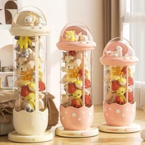 Plastic Plush Toy Storage Tube Transparent Children's Toy Storage Bucket - Picture 1 of 12
