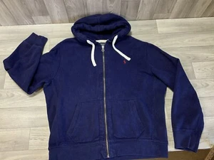 Polo Ralph Lauren Logo Navy Blau Full Zip L/S Hoodie Jacke Herren Gr. XL - Bild 1 von 16