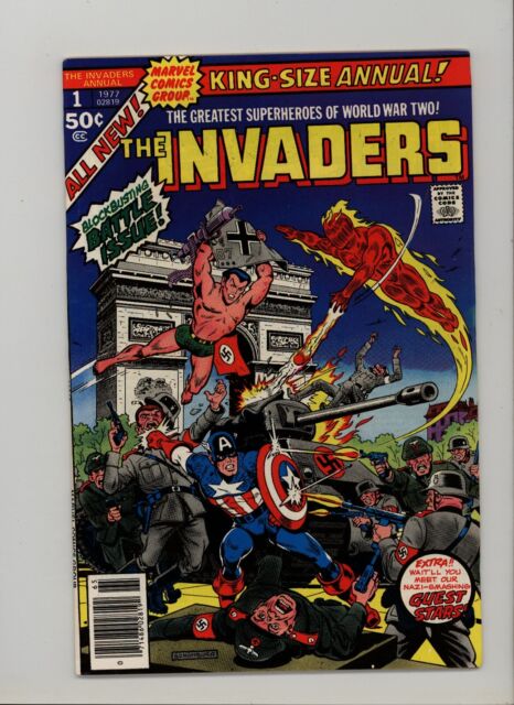 Invaders #8 NM- 9.2 1st Union Jack Cover, a Beautiful Classic Marvel Comics  c187 | Comic Books - Bronze Age, Marvel, Invaders, Superhero