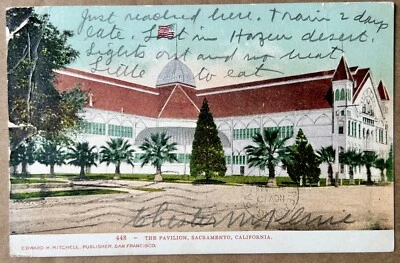 THE PAVILION, SACRAMENTO CALIFORNIA. Early 1900s undivided back Vintage Postcard - Image 1 of 2