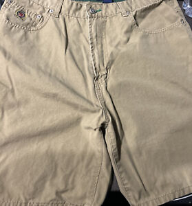 Mens vintage Tommy Hilfiger khaki shorts size 36 100% cotton 8.5” inseam