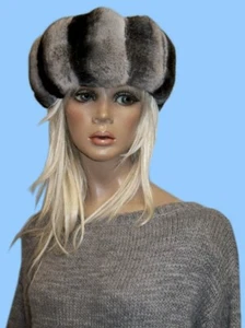 GENUINE CHINCHILLA FUR HEADBAND SCARF style SCC one fits all WEAR OVER COA st10 - Picture 1 of 4