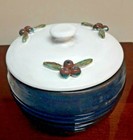 Rackliffe Pottery Blueberry Blueberries Blue Hill Maine Large Blue Pot Canister
