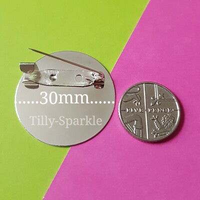 10 Attaches Pour Broche Argentées - Dos à Coller 40 Mm - Fournitures Création