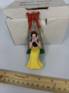 Vtg Grolier Disney SNOW WHITE SWINGING & BIRD Christmas Magic Ornament Holiday - Picture 1 of 7