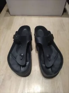 Birkenstock Papillio Gizeh Flex Plateau Sandalen schwarz auf schwarz Größe US 9 EU 40 - Bild 1 von 10