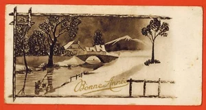 Carte postale mignonnette-Bonne  Année(1936)-Paysage d'hiver-E.51 - Imagen 1 de 2