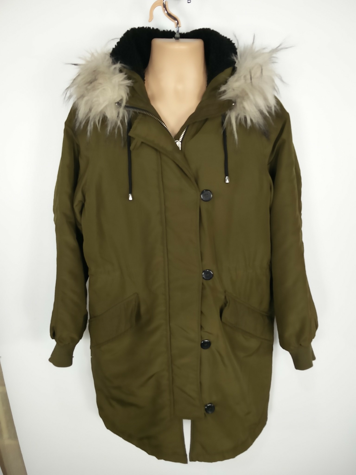 MENS H\u0026M PADDED PARKA COAT SIZE SMALL 