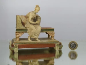 Antique Continental Porcelain Classical Sculpture of Seated Female With Book. - Picture 1 of 24