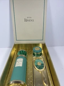 NEW VINTAGE AVON REGENCE GIFT SET Perfume, Mirror and Cream - Picture 1 of 5