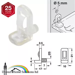 12 clavijas de estante de vidrio transparente Hafele, para estante de 6 mm de espesor, orificios de Ø5 mm - Imagen 1 de 4