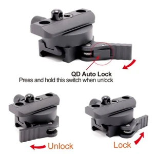 Multi_Function Bipod Adapter QD Picatinny Rail Mount Swivel Stud - Picture 1 of 7