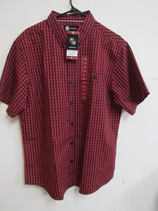 NWT Weatherproof Comfort Stretch Short-Sleeve Red/Black Checked Shirt XL - Picture 1 of 4