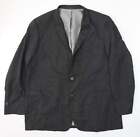Taylor & Wright Mens Grey Striped Polyester Jacket Suit Size 48