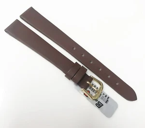 Hadley Roma echt Krokodilleder braun 12 mm Leder goldene Schließe Uhrenarmband - Bild 1 von 1