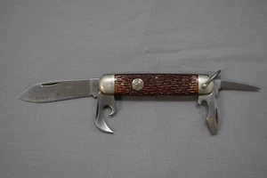 Camillus Stainless Boy Scouts Official Pocket Knife 1 Blade 4 Tools - Picture 1 of 11