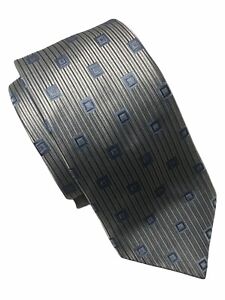 Burberry London Men’s Light Blue Geometric 100% Silk Tie - Size 60"L  X  3.75"W