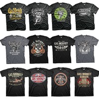 Official Gas Monkey Garage Licensed Fast N Loud Kustom Builds Skull Mens T-shirt