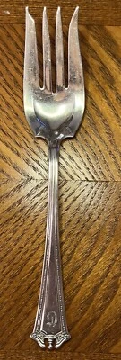 1847 Rogers Bros Continental XS Triple Silverplate Serving Fork 8 3/8" Antique - Image 1 of 4