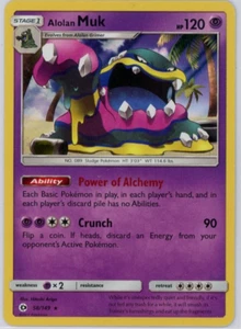 Pokemon TCG Alolan Muk Sun & Moon Base 58/149 Holo Rare - Picture 1 of 1