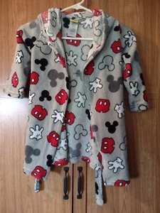 Disney's Mickey Mouse Hooded Bath Robe with tie, Size S Small 6 Unisex - Picture 1 of 3