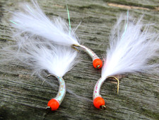 White Pearly UV Stalking Bug Fly Irish Lough wet fly, lure, nymph 3 x 12 ;)