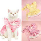 Sweet Pet Harness Dress Dog Cat Puppy Spring Summer Princess Clothes with Bowtie