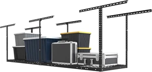 2X8 Garage Storage Rack, Adjustable Overhead Storage Organization System, Heavy - Picture 1 of 12