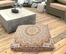 Indian Handmade New Fancy Square Mandala Floor Pillow Cushion Seating Throw Cove