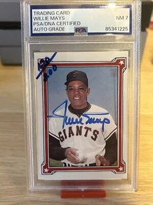 1984 Renata Galasso Willie Mays PSA Certified Authentic Autograph NM 7 #D /200 - Picture 1 of 3